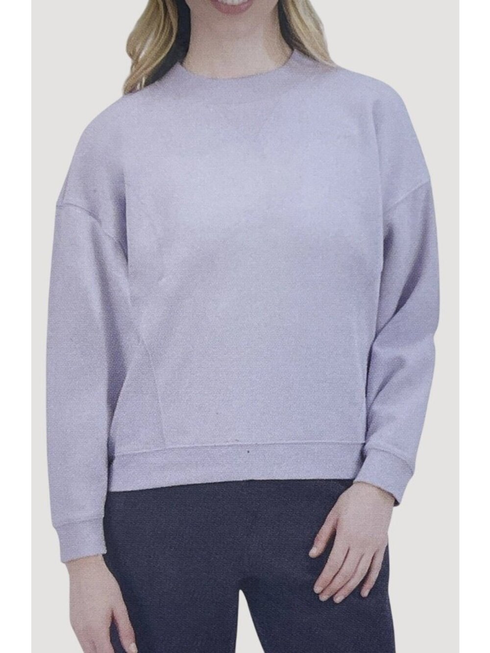 NWOT DKNY Women's XS Crewneck Sweatshirt Lavender Cotton Blend